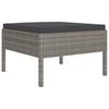 Vidaxl 5-Cz. Garden Lounge Set, Cushions, Grey, Rattan PE