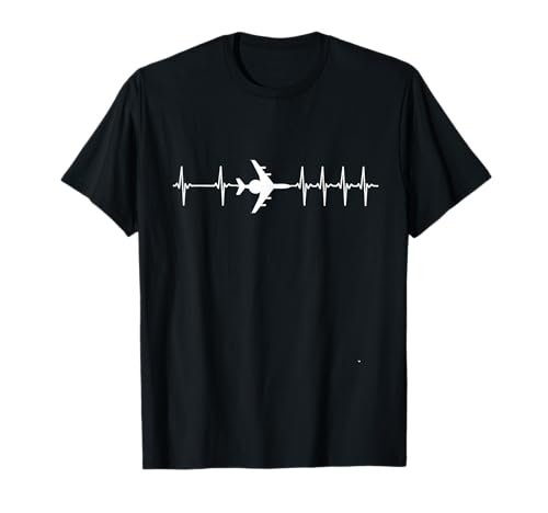 E-3 Sentry AWACS ECG Heartbeat Airplane T-Shirt