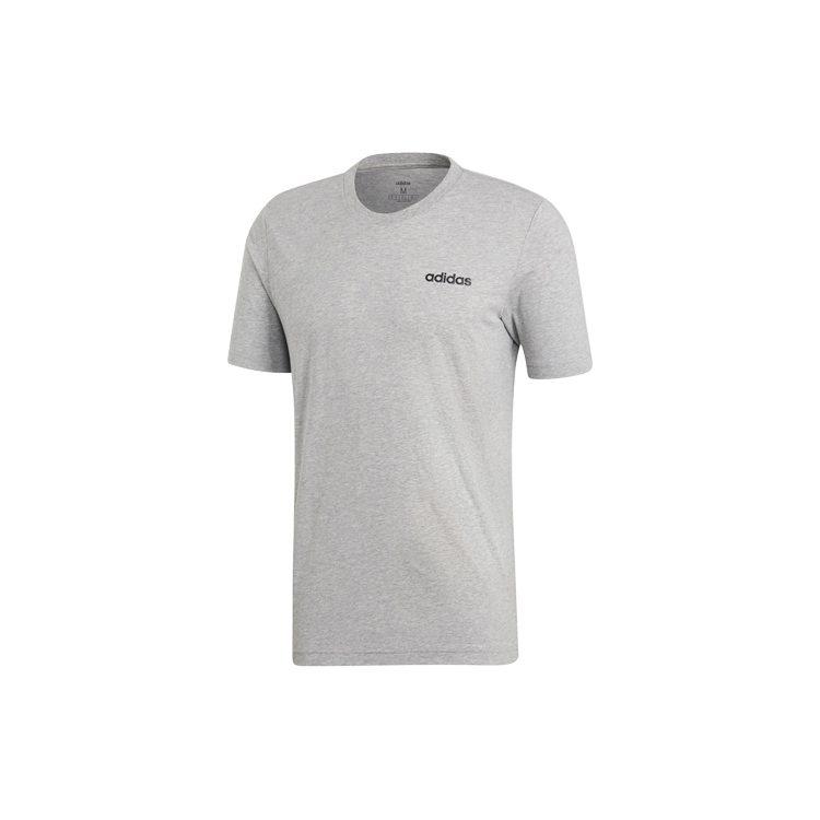 adidas T Shirts Men's Medium Heather Gray/Black Crew Neck Moderate Straight Fit DU0382
