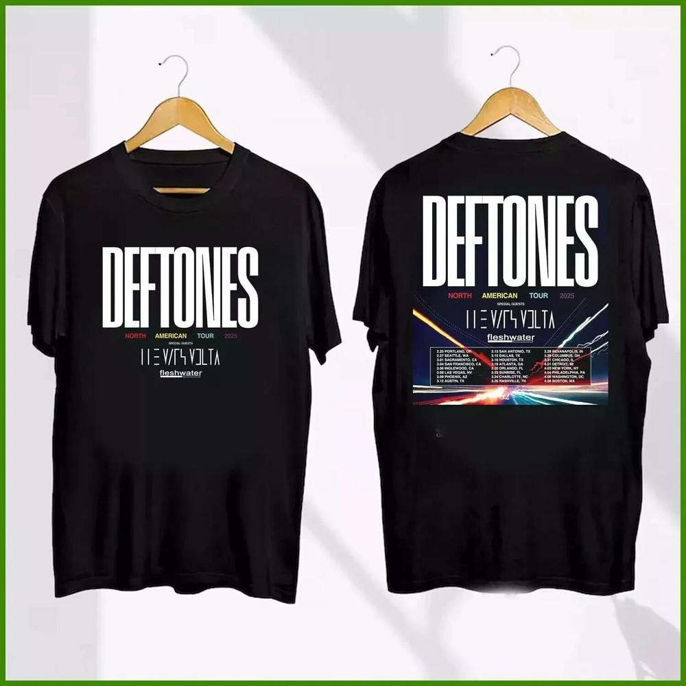 2025 Deftones North American Tour The Mars Volta and Fleshwater T-shirt LI1591 Unisex T-Shirt S