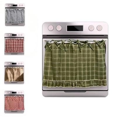 Tie Top Oven Skirt Curtain for Door Blend Stove Cover Skirt  for Oven Dishwashers Washing Machine