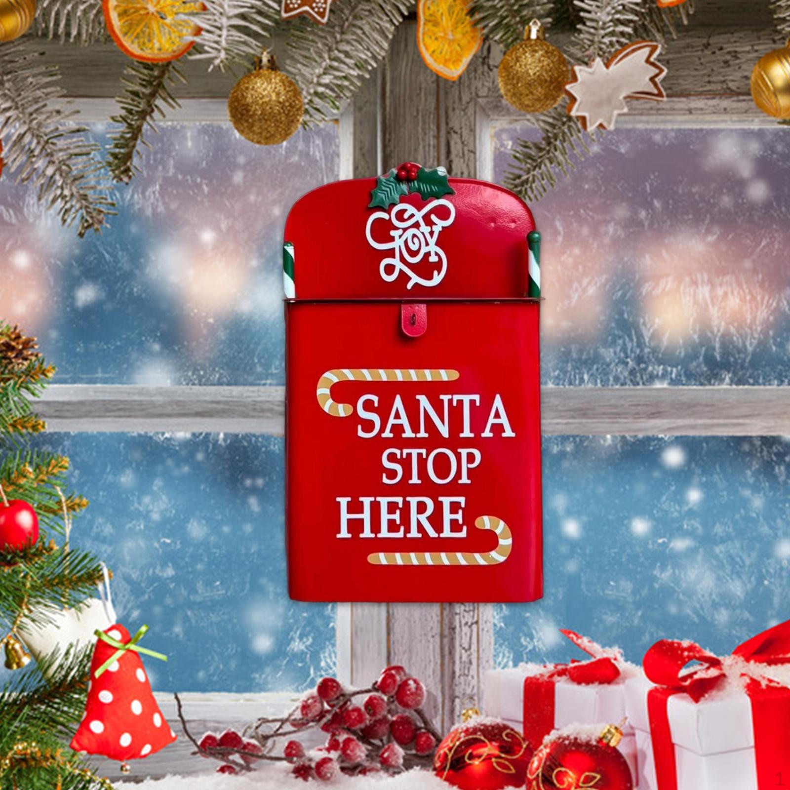 

Wall Mount Christmas Mailbox, Xmas Letters Mail Box, Decorative, Decor, Easy to Install,