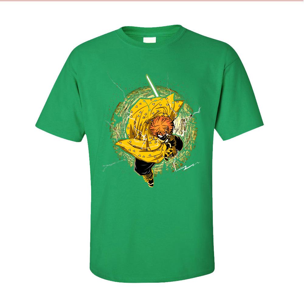 Men Tops  Tees Thunder Breathing Sleeping Zenitsu Attack Lovers Day 100 Cotton O Neck Mens T Shirt TeeShirts Anime