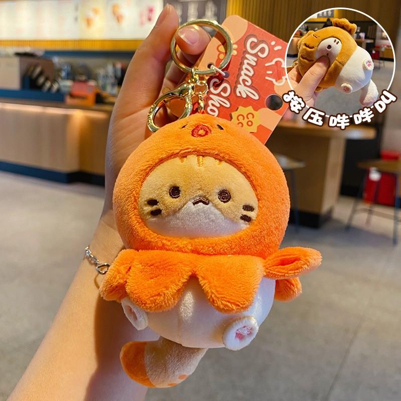 Cat Doll Keychain Plush Keychain Car Keychain Bag Pendant Cartoon Cat Earphone Pendant Bag Pendant Accessories