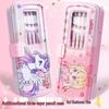 Three-Layer Multiplication Table Tin Pencil Box for Kids - Large Capacity for Elementary Students