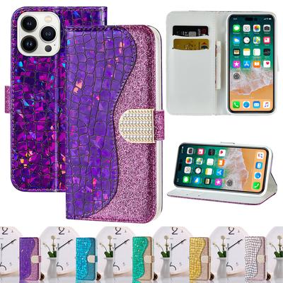 Bling Glitter Brieftasche Flip Stand Fall Für Iphone 14 Pro Max 13 Pro Max 12 Pro Max 11 Pro Max Se 2022 X Xs Max Xr 8 7 6 6s Plus