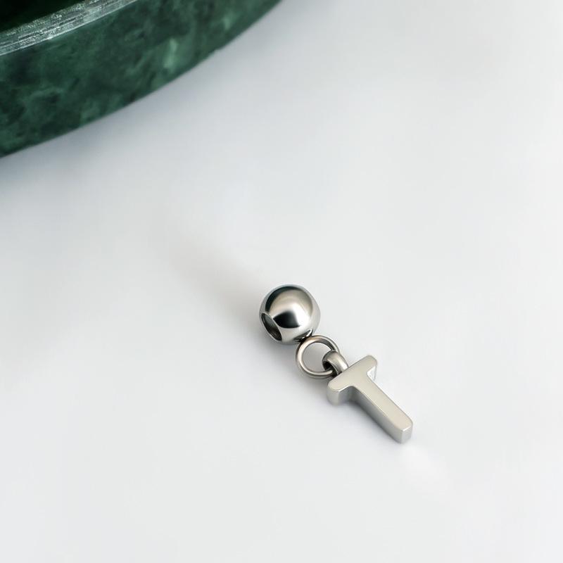 DIY Letter Necklace: 26 English Letter Pendant, Pull-Out Chain, Personalized Single Pendant Accessories