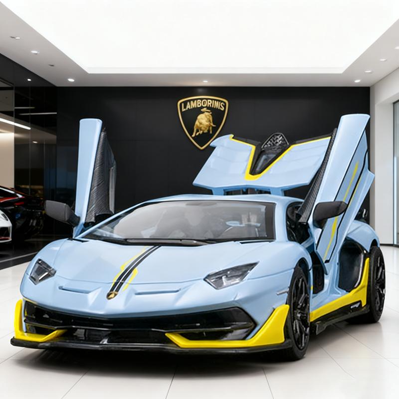 1/24 Lamborghini Aventador SVJ63 Alloy Model Car Toy Diecasts Metal Casting Sound and Light Car Toy for Children Vehicle