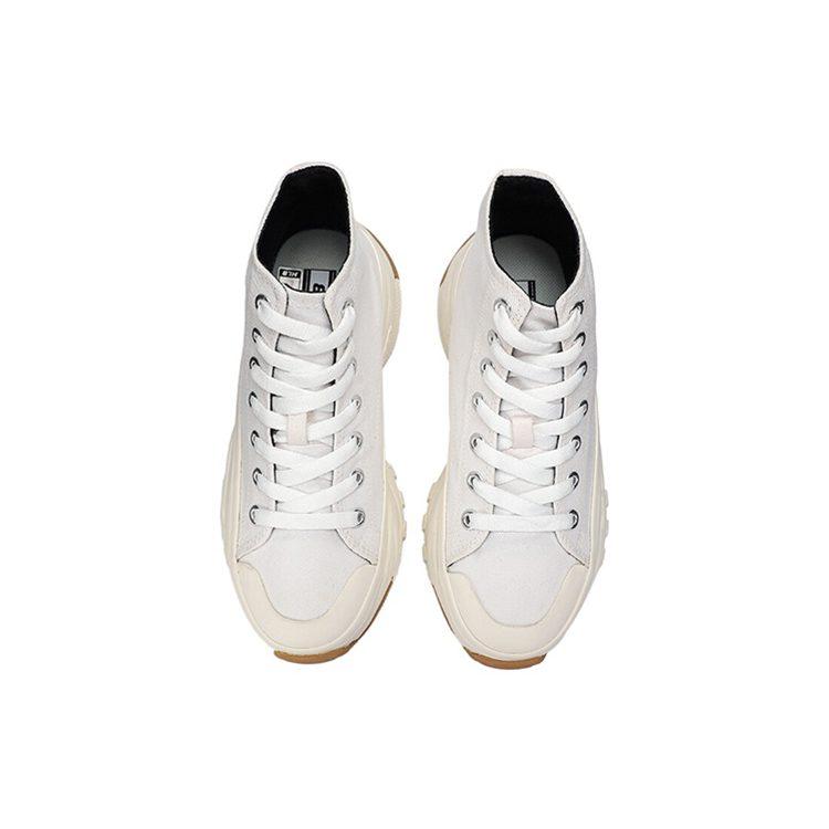 MLB Chunky High Lace Up Slip Resistant Abrasion Resistant High Top Canvas Shoes Unisex White 32SHU1111-50I