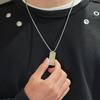 Calvin Klein Retro Small Square Adjustable Stainless Steel Necklace Men and Women Same Style Couple Model 2743992 35000058-silver One Size Fits All