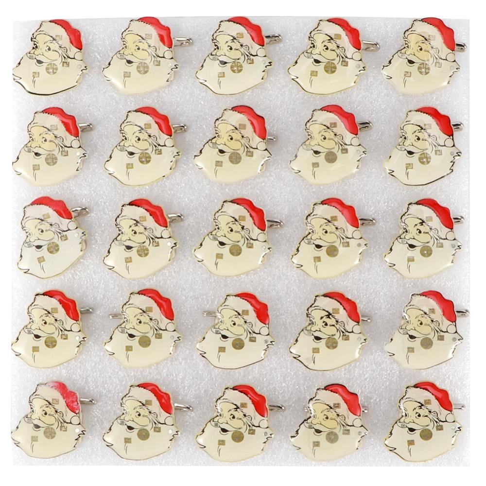 25pcs LED Light Up LED Luminous Brooch Luminous Design Christmas Badge Pin Gift Giving