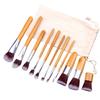 Kabuki Diamond Bamboo Synthetic Hair 11-Piece Makeup Brush Set with Concealer & Lip Balm Daily Use Face Shaving Brush