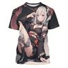Anime Samurai Girl T-Shirts 3D Print Men's Women Short Sleeve Round Neck T Shirt Oversized Japanese Style Tees Man Tops Clothing