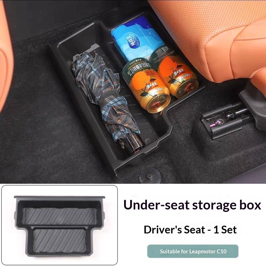For Leapmotor C10 Universal Car Under Seat Storage Box Organizer Interior Trim Mod Accessories Storage Box