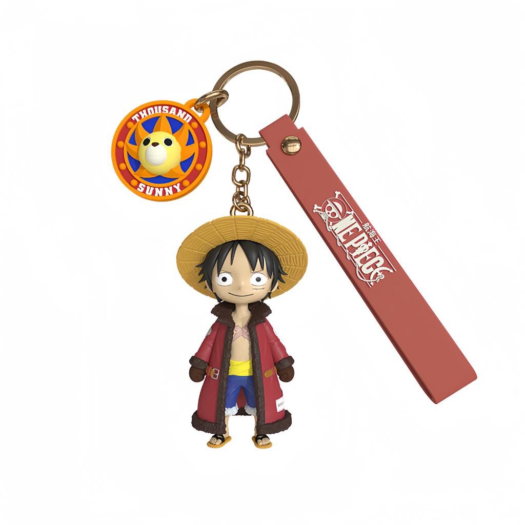 Genuine One Piece Anime Figure Monkey D Luffy Chopper Cartoon Keychain Bag Ornament Dolls Kids Birthday Present Xmas Toy Gifts