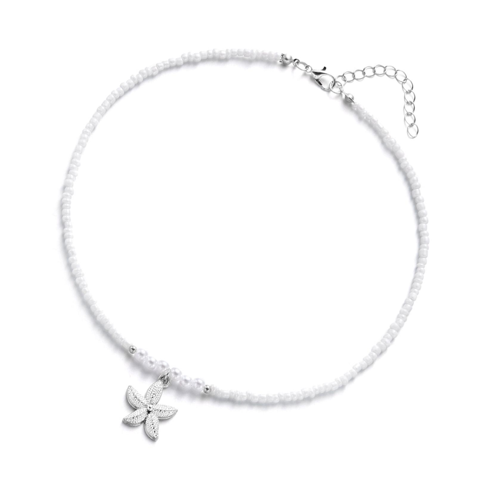 

Богемское ожерелье с подвеской в виде морской звезды, жемчугом и бусинами, регулируемой длины, портативные украшения для пляжного отдыха и вечеринок 4