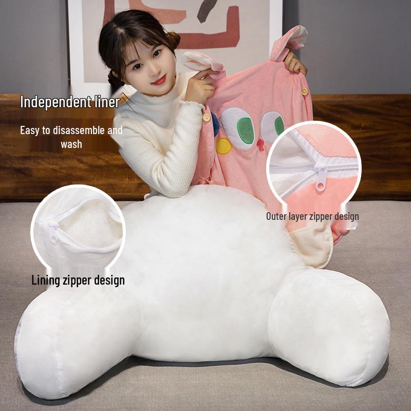 Cartoon Headboard Large Backrest Pillow for Student Dormitory: Soft Sofa, Bed, or Bay Window Reading and Lumbar Support Cushion