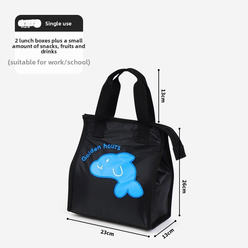 

Dolphin Letter Pattern Cartoon Insulated Lunch Bag For Office Workers And Cold Storage Small