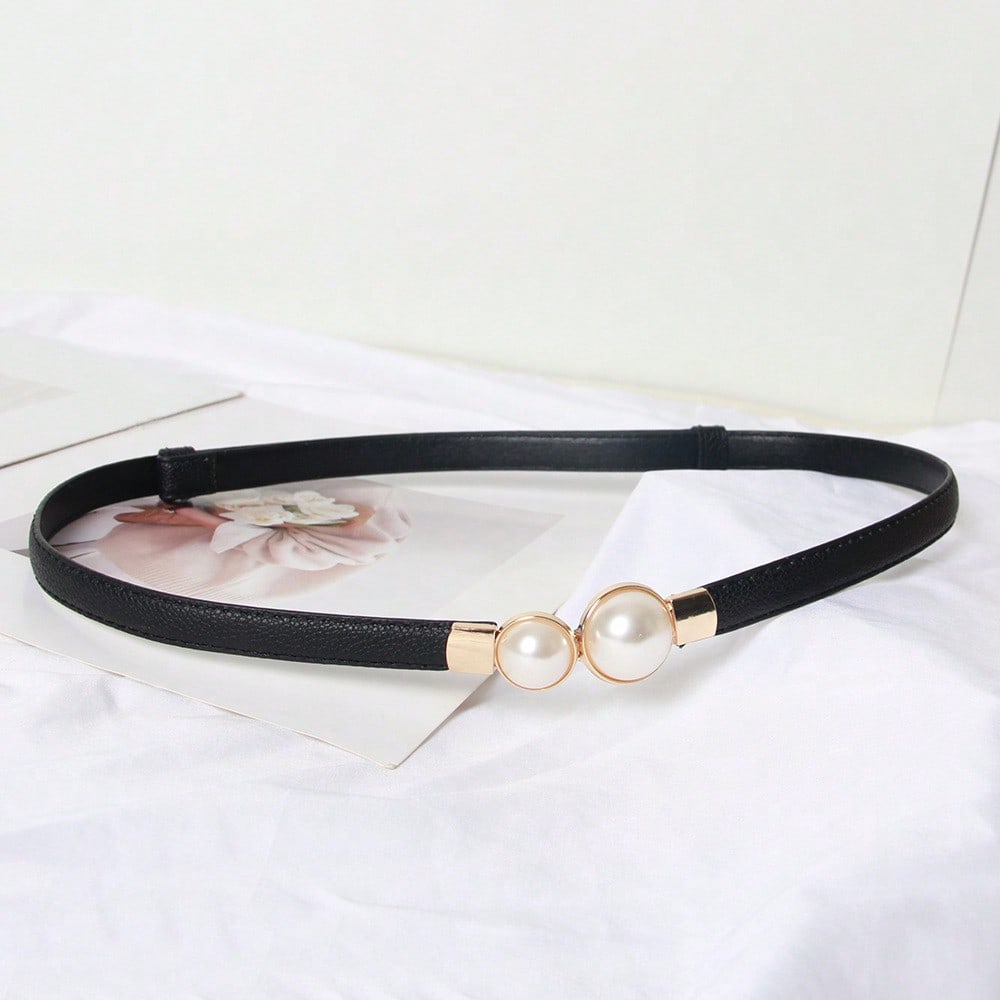 Pearl Belt Women's Versatile Thin Belt Women's Decoration with Skirt Adjustable Thin Waist Simple and Versatile