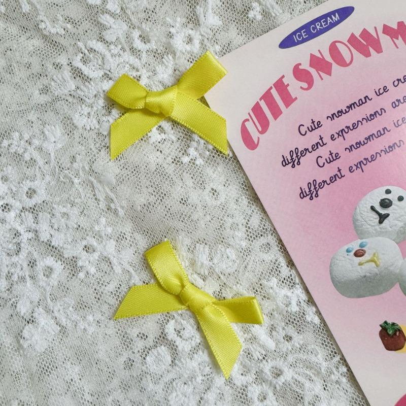 50/100 Pcs Fresh Pink Ribbon Bows Small Size Satin Ribbon Bow Flower Craft Decoration Handwork DIY Party Decoration