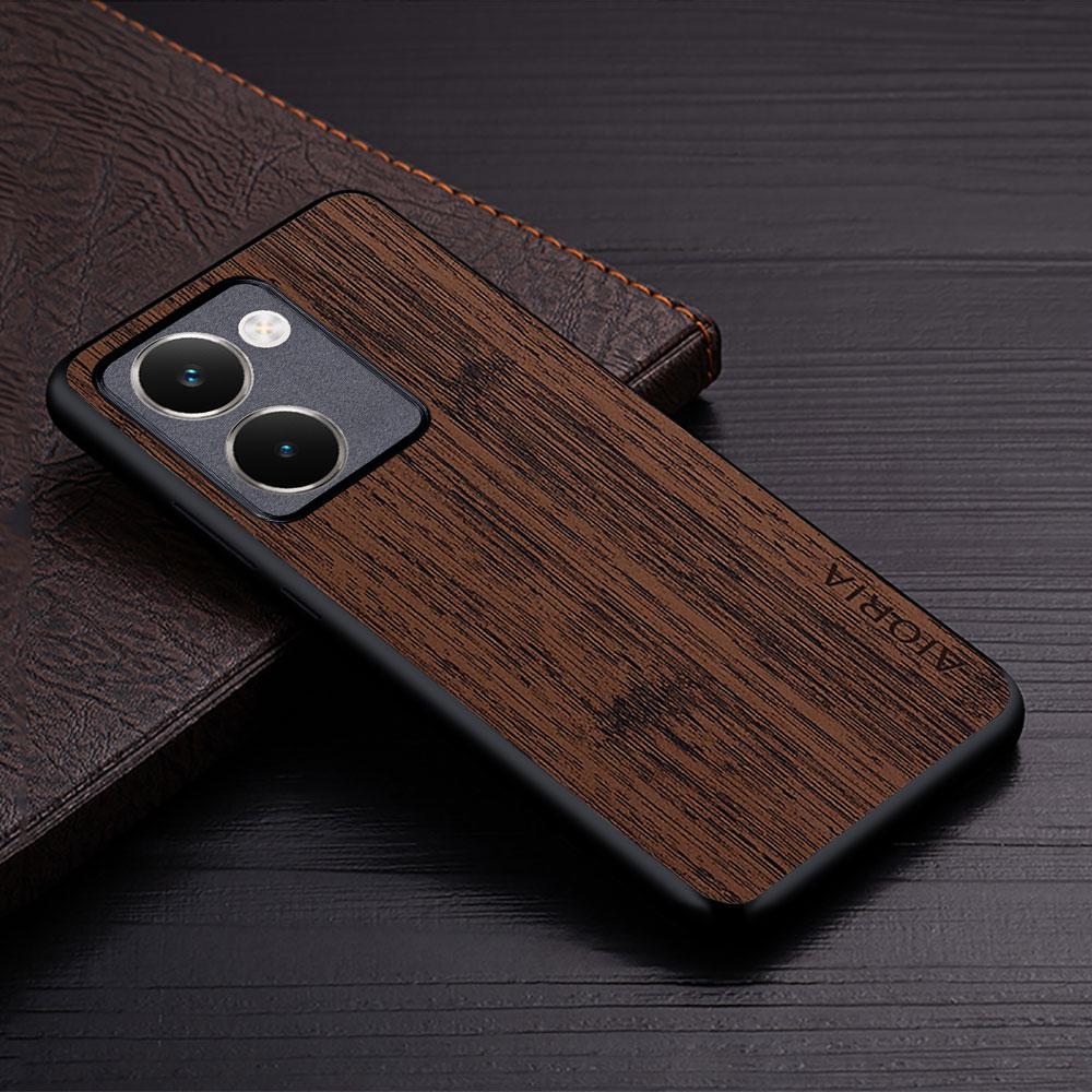 

Case for Realme P3 Ultra C85 5G C71 4G Straight Wood Grain Faux Leather Phone cover funda for Realme C85 5G case capa Realme C71 кавовий