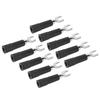 10Pcs/Set Banana Plug Adapter Insulated Fork Spade Wire Connectors U Type Electrical Crimp