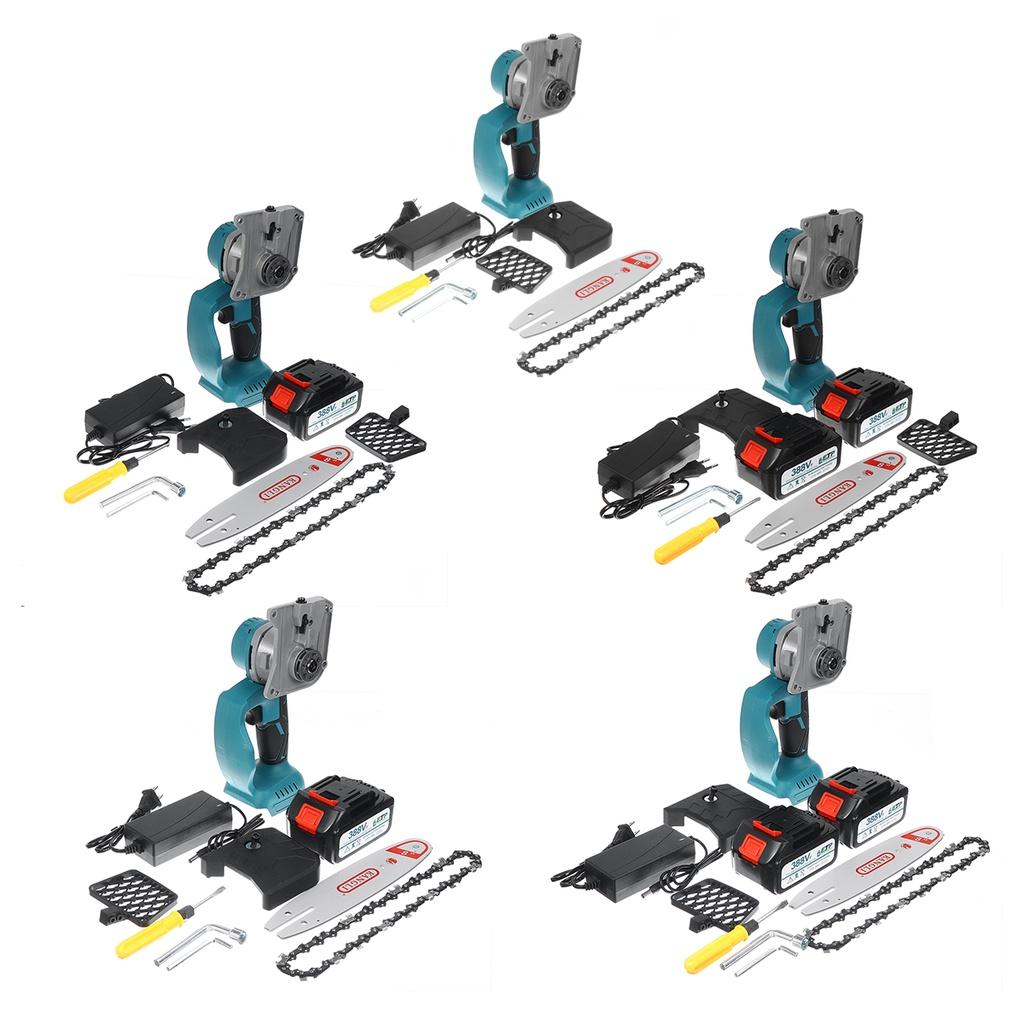 388V 1500W 10Inch Electric Saw Chainsaw Brushless Motor w/ 1/2 Batteries Woodworking Cutter Tool For  Battery