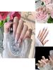 Original Photographyhandmade Nail Patch For Therapy New Trendy Luxury Long Cat Eye Nail With Sparkling Gems S44 Almond Love Girl)