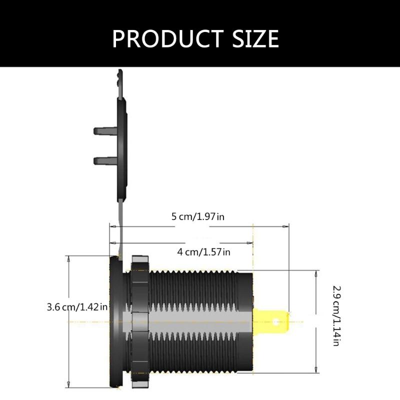 Waterproof 3-Port USB & Type C Power Outlet 45W Type C Fast Charging Socket for 12V/24V Vehicles, Boats, Motorcycles