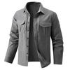 Men's Spring and Autumn Workwear Pure Cotton Shirt Men's Long-sleeved Loose Casual Solid Color Shirt Men's Spring Top Jacket