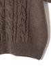Ships WRAPINKNOT Special Order High Neck Short Sleeve Cable Knit 316450004 Brown One Size Women's