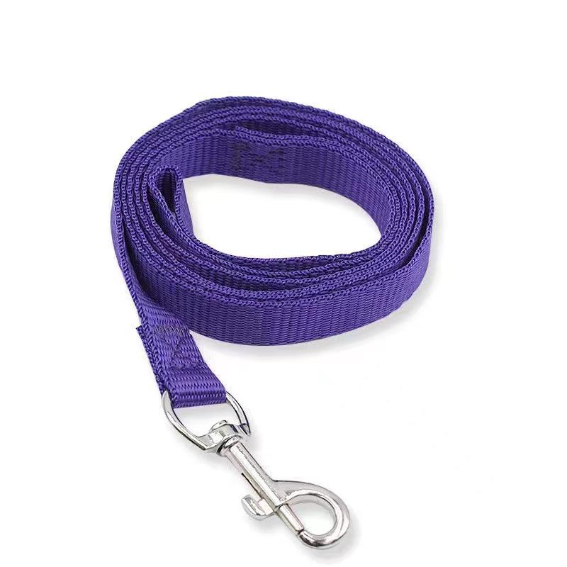 Plain Polyester Imitation Nylon Dog Leash - Solid & Candy Colors for Walking