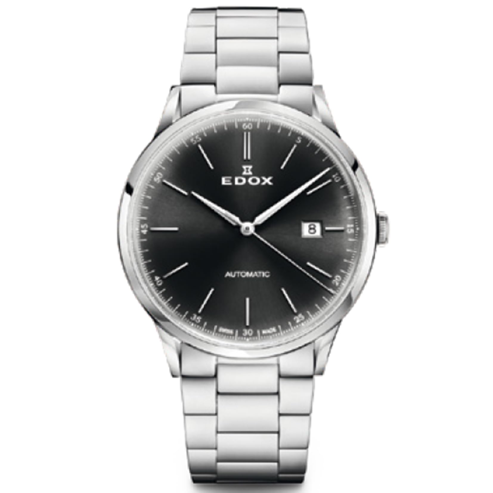 

Casual Watch Les Wobert Silver [EDOX] 80106-3M-NIN Men s [Item] чорний