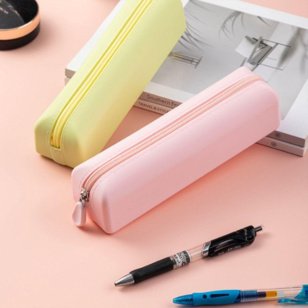 Large Capacity Pen Bag with Zipper Cosmetics Storage Bag Portable Pencil Case  Stationery
