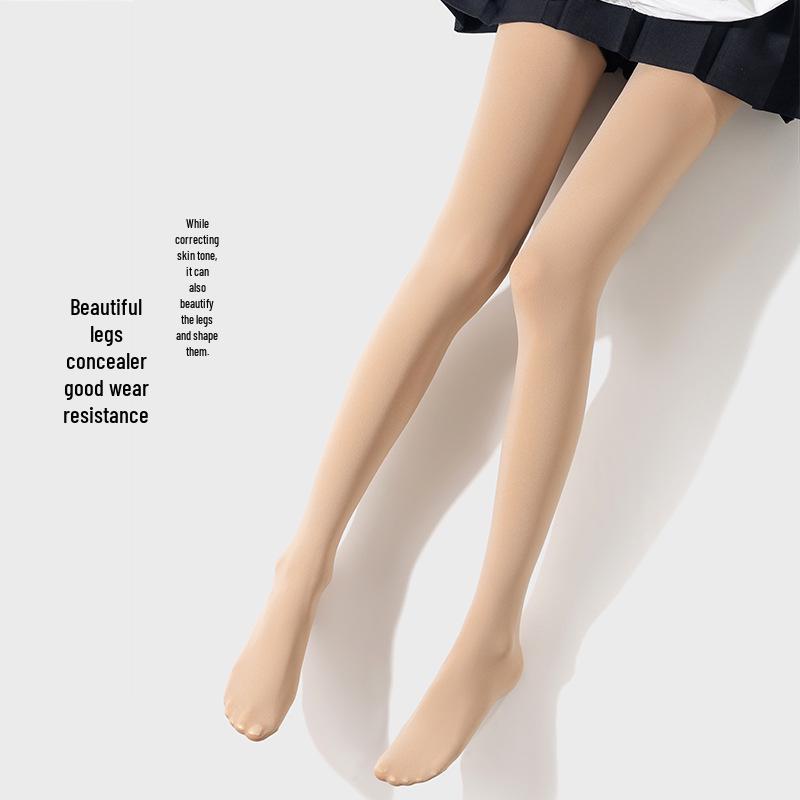 Black Polka Dot Cotton Pantyhose with Heel - Slimming Base Leggings Socks