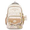 High School Students Lightweight Schoolbag Color Block Large Capacity Backpack