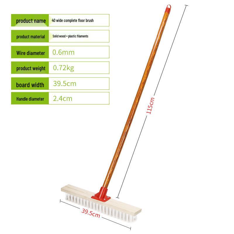 Long-Handled Stiff Bristle Wire Brush for Floors and Tile Cleaning