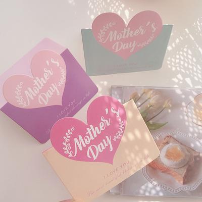 10Pcs 3D Heart Pop Up Greeting Card for Mothers Day Birthday Thank You Message Foldable Card with Love Shape Decoration Personalized Writing Space