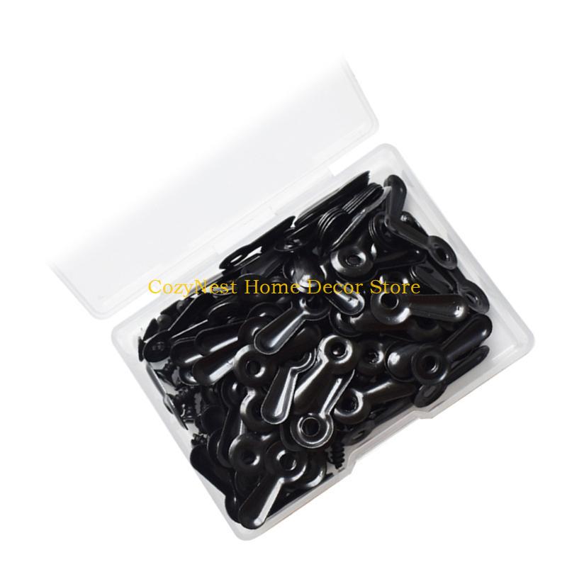 92MF Set of 100 Metal Pictures Frame Hangers Fasteners Screws for Attaching Paintings