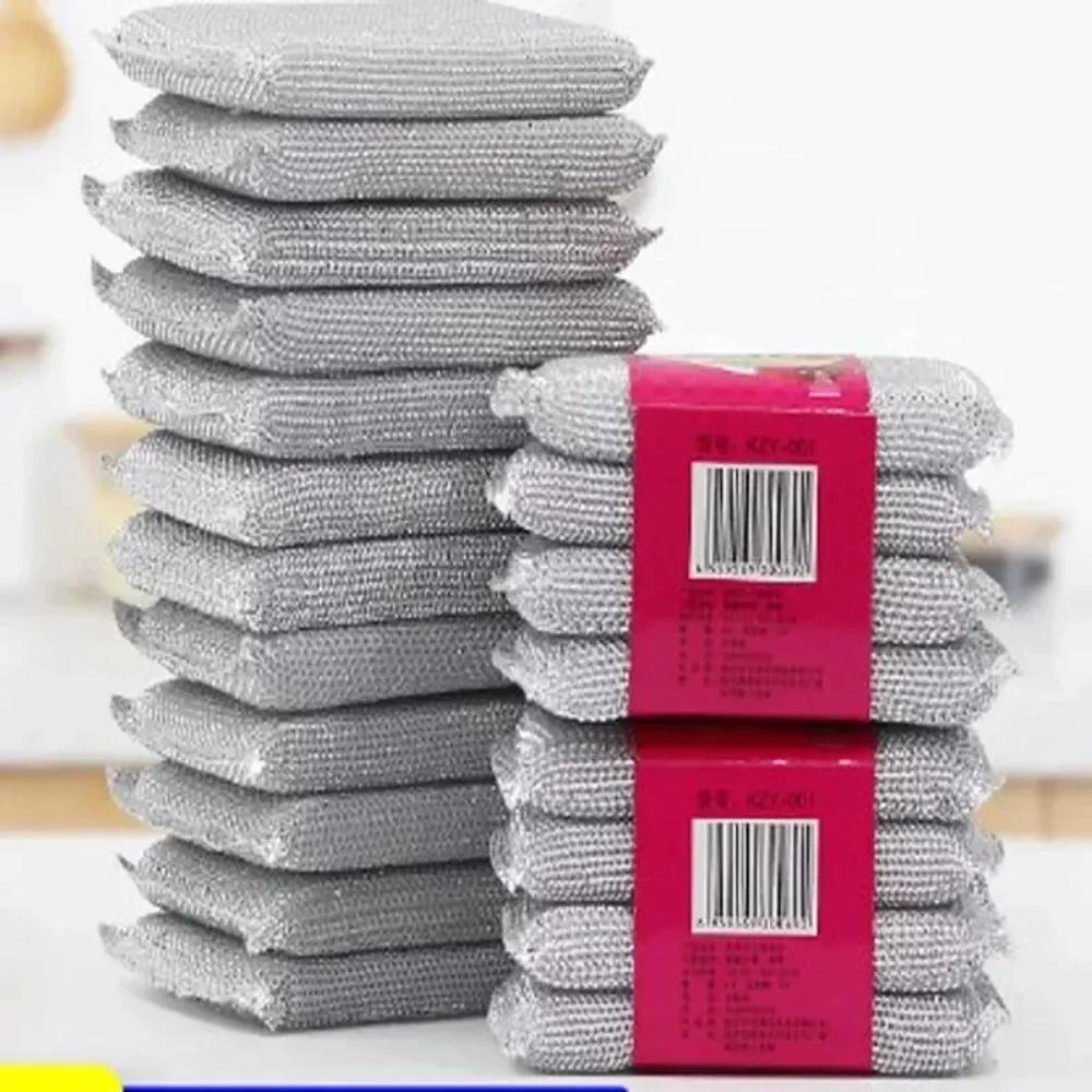 Dishwashing Household Cleaning Cleaning Cloths Set of 4 Non Scratch Pot Scrub Sponges Dishwashing Sponge Kitchen Cleaning Cloth