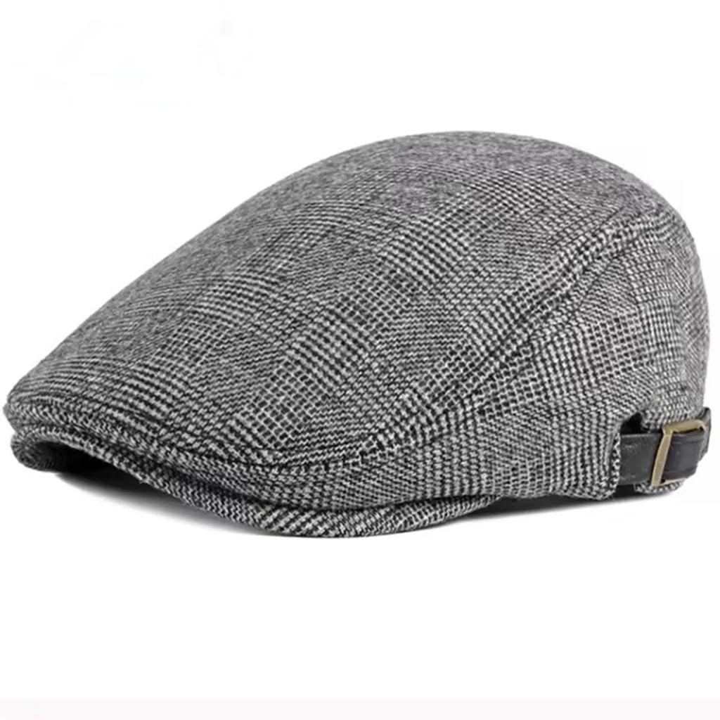 Berretti Newsboy a Spina di Pesce e Quadretti Retrò da Uomo Cappelli da Pittore Britannici Berretti Piatto Regolabile con Fibbia Laterale Berretti Hip Hop