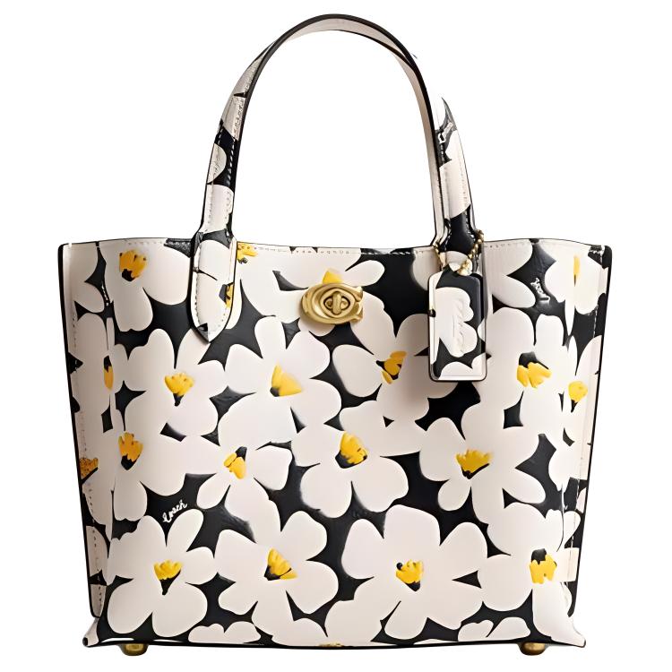 

Coach Field Letter Logo Leather Shoulder Crossbody Tote Bag Large Women bags White CR709-B4CAH Basic Set (Bag+Dust Bag)