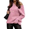 Autumn Women Casual Long Sleeve Sweaters Crew Neck Pure Color Soft Ribbed Knitted Oversized Loose Pullover