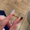 Xiaohongshu Women's Unique Imitation Ruby & Diamond Ring - Versatile Index Finger Design