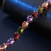 Luxury Rhinestone Bracelet Ornaments Colored Crystal Bracelet Rainbow Zircon Bracelet  Lady/Men
