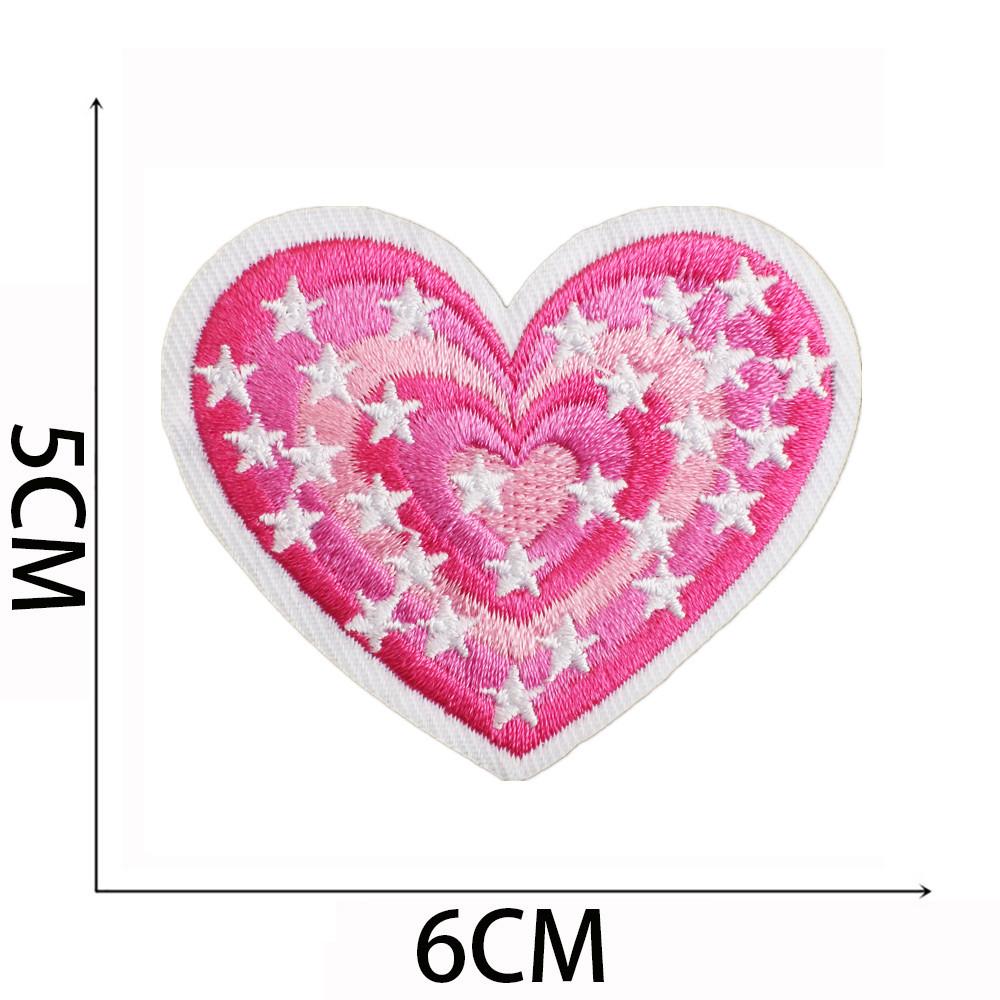 Pink Cheetah Embroidery Cloth Sticker Bag Decoration Rainbow Smiley Face Patch Sticker Butterfly Embroidery Label Mushroom Chapter Ironing