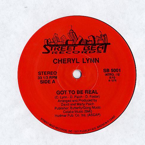 

12inch Record CHERYL LYNN Got To Be Real SB5001 STREET BEAT US SoulFunk Used