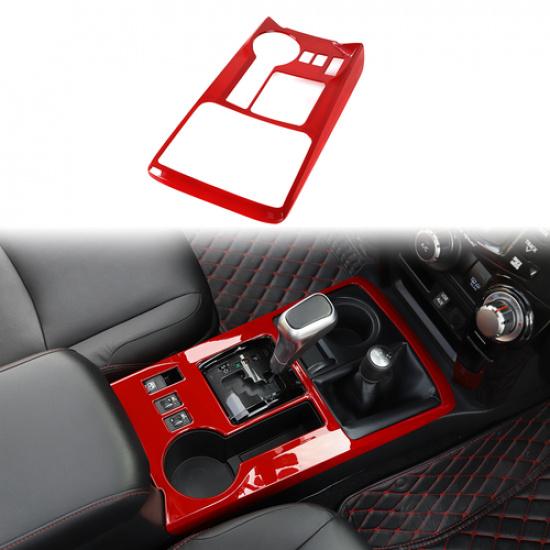 Car Interior Center Console Gear Shift Panel Cover Trim For 4Runner 2010-23 Red