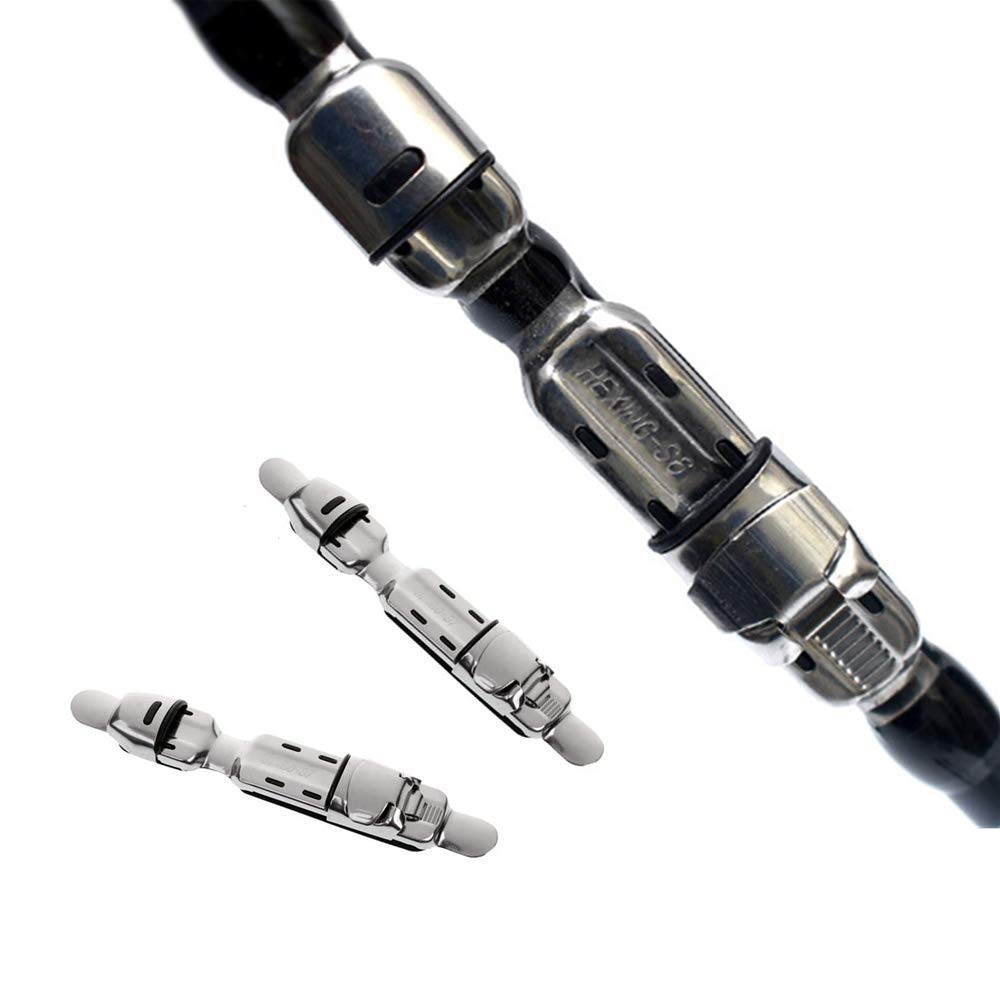 LNJLQW Set Fishing Reel Seats for Fishing Stainless Suitable for Saltwater and Replacement 8-Piece Rods, Steel, Freshwater, Non-Slip, Lightweight,