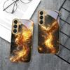 Golden Phoenix Nirvana For Samsung Galaxy S26 S20 FE S21 S22 S23 Plus S24 Ultra S25Ultra S21+  S22Plus Golden Glass Phone Case